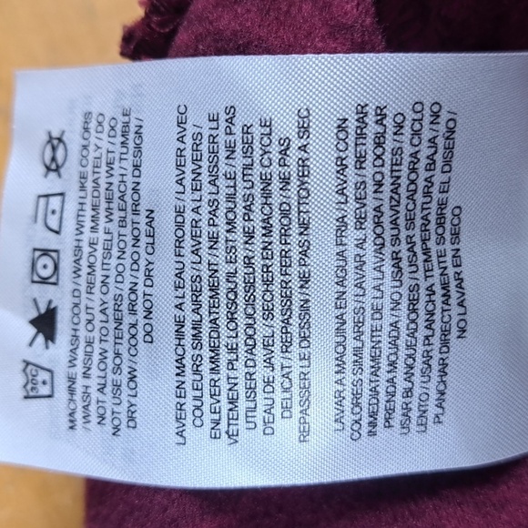 Nike Swoosh Dri-Fit embroidered LG Heather burgundy 1/4 zip athletic shirt - Picture 8 of 9